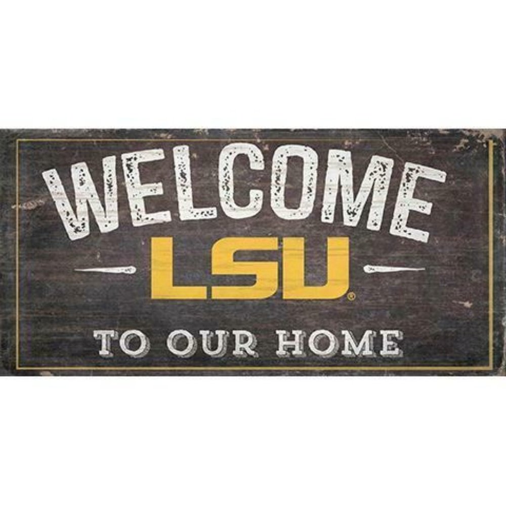 LSU TIGERS WOOD SIGNS 6"X12"
